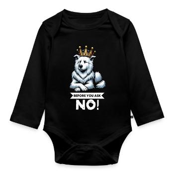 Avant de demander Berger Blanc Berger Berger - Body Bébé bio manches longues - noir - Devant