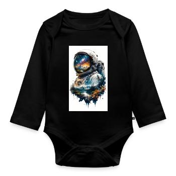 Tournée paysagère de Sternenhelm - Body Bébé bio manches longues - noir - Devant
