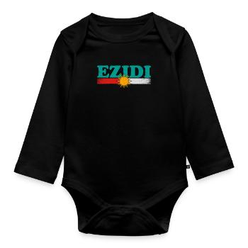 Ezidchan Yezidische Region Kurmandschi Irak - Baby Bio-Langarm-Body - Schwarz - Vorne