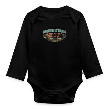 Injera Fladenbrot Gericht Eritrea Backen Küche - Baby Bio-Langarm-Body - Schwarz - Vorne