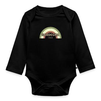 Mer Méditerranée, Sardaigne, Sardaigne, Sardaigne, Italie - Body Bébé bio manches longues - noir - Devant
