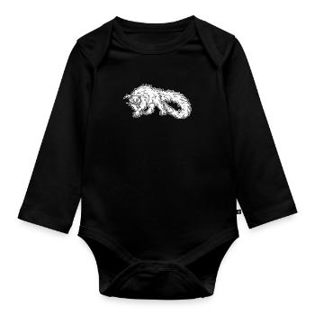 Tierwelt Binturong Polynesien Natur Bärenkatze - Baby Bio-Langarm-Body - Schwarz - Vorne