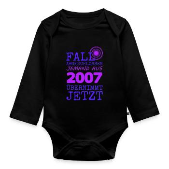 abgeschlossen 2007 - Baby Bio-Langarm-Body - Schwarz - Vorne