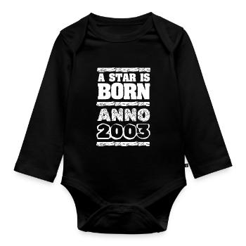 2003 - Baby Bio-Langarm-Body - Schwarz - Vorne