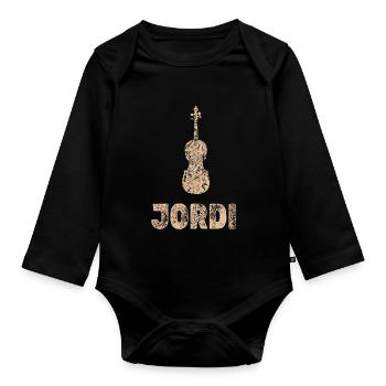 Jordi - Organic Longsleeve Baby Bodysuit - black - Front