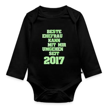 Épouse 2017 - Body Bébé bio manches longues - noir - Devant