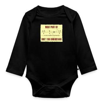Fibonacci Folge Kunst Goldener Schnitt Mathe - Baby Bio-Langarm-Body - Schwarz - Vorne