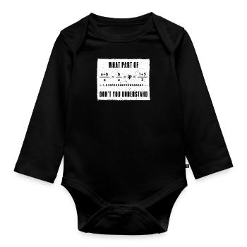 Fibonacci Folge Kunst Goldener Schnitt Mathe - Baby Bio-Langarm-Body - Schwarz - Vorne