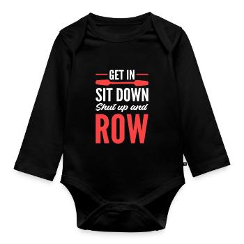 Halt die Klappe undreihe Athlet Gift - Baby Bio-Langarm-Body - Schwarz - Vorne