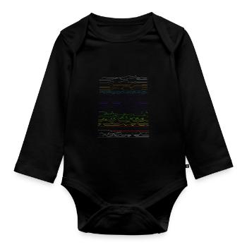 different landscapes - Organic Longsleeve Baby Bodysuit - black - Front