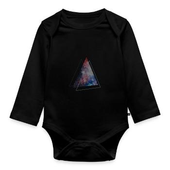 espace triangulaire - Body Bébé bio manches longues - noir - Devant