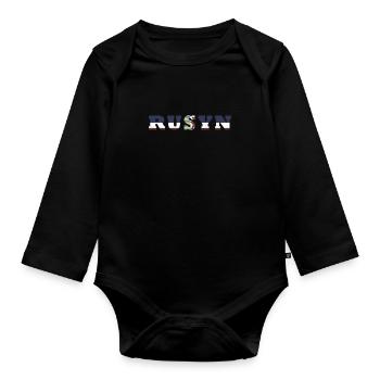 Ostslawen Rusyn Karpaten Herkunft Rusnak - Baby Bio-Langarm-Body - Schwarz - Vorne
