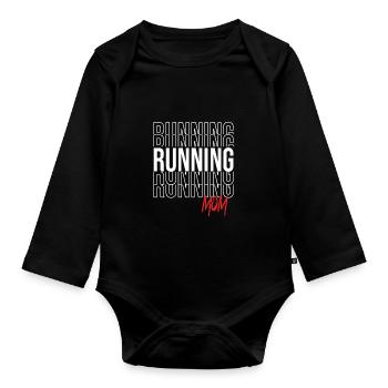Marathon - Organic Longsleeve Baby Bodysuit - black - Front