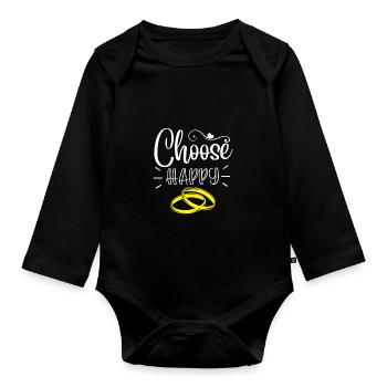 Marry - Organic Longsleeve Baby Bodysuit - black - Front