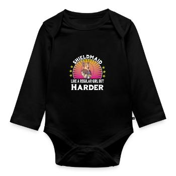 Viking - Organic Longsleeve Baby Bodysuit - black - Front