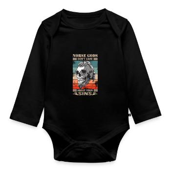 Viking - Body Bébé bio manches longues - noir - Devant