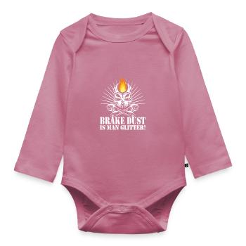 Car mechanic - Organic Longsleeve Baby Bodysuit - mauve - Front