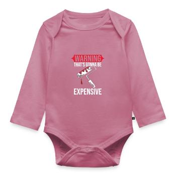 Maler - Baby Bio-Langarm-Body - Mauve - Vorne