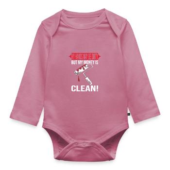 Painter - Organic Longsleeve Baby Bodysuit - mauve - Front