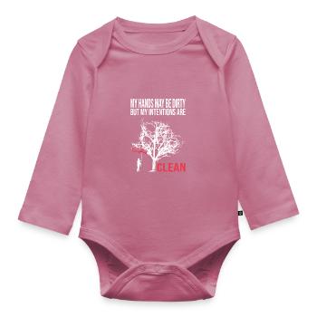 Painter - Organic Longsleeve Baby Bodysuit - mauve - Front