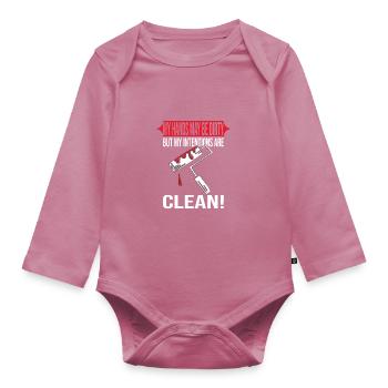 Painter - Organic Longsleeve Baby Bodysuit - mauve - Front