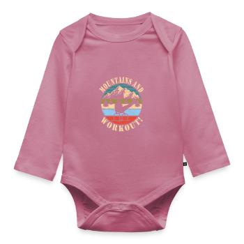 Circuit training - Organic Longsleeve Baby Bodysuit - mauve - Front