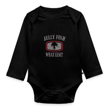Jelly Whisperer - Organic Longsleeve Baby Bodysuit - black - Front