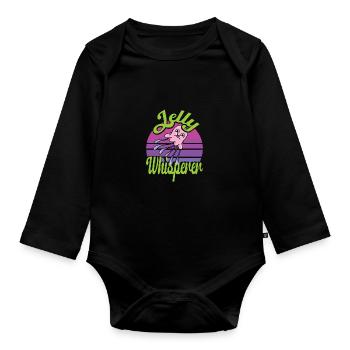 Jelly Whisperer - Organic Longsleeve Baby Bodysuit - black - Front