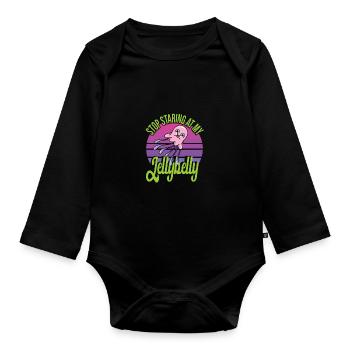 Jelly Whisperer - Organic Longsleeve Baby Bodysuit - black - Front