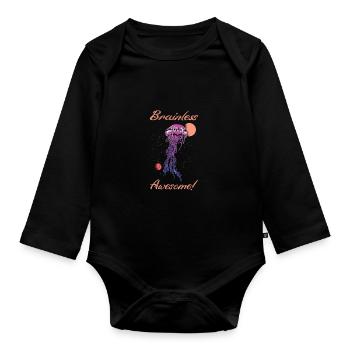 Jelly Whisperer - Organic Longsleeve Baby Bodysuit - black - Front