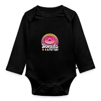 Make pottery - Organic Longsleeve Baby Bodysuit - black - Front