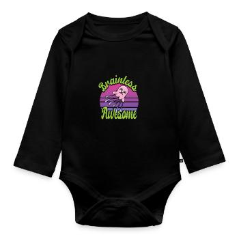 Jelly Whisperer - Organic Longsleeve Baby Bodysuit - black - Front