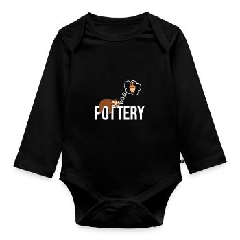 Make pottery - Organic Longsleeve Baby Bodysuit - black - Front