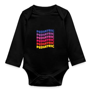 Infirmière pour enfants - Body Bébé bio manches longues - noir - Devant