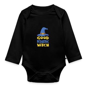 Infirmière pour enfants - Body Bébé bio manches longues - noir - Devant