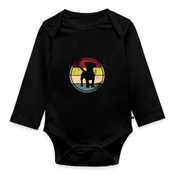 Jack Russel - Baby Bio-Langarm-Body - Schwarz - Vorne