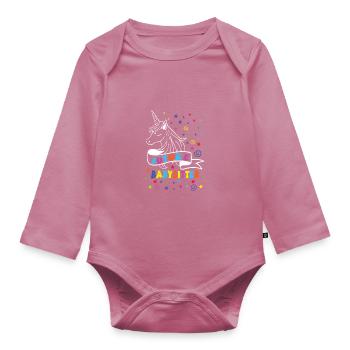 Baby-sitter - Body Bébé bio manches longues - mauve - Devant