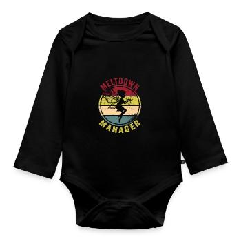 Babysitter - Baby Bio-Langarm-Body - Schwarz - Vorne