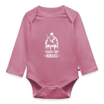 Kleuterschool - Baby bio-rompertje met lange mouwen - mauve - Voor
