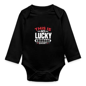 Cribbage - Baby Bio-Langarm-Body - Schwarz - Vorne