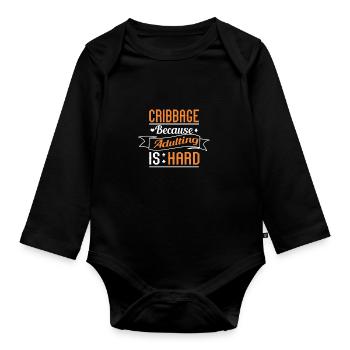 Cribbage - Baby Bio-Langarm-Body - Schwarz - Vorne