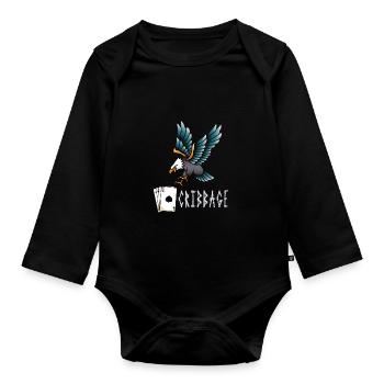 Cribbage - Baby Bio-Langarm-Body - Schwarz - Vorne