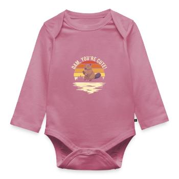 Biber - Baby Bio-Langarm-Body - Mauve - Vorne