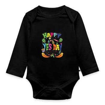 Oui Jour - Body Bébé bio manches longues - noir - Devant