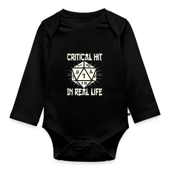 Roleplaying game - Organic Longsleeve Baby Bodysuit - black - Front