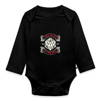 Roleplaying game - Organic Longsleeve Baby Bodysuit - black - Front