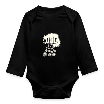 Roleplaying game - Organic Longsleeve Baby Bodysuit - black - Front