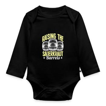 Sauerkraut - Organic Longsleeve Baby Bodysuit - black - Front