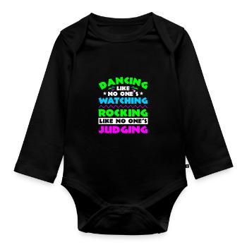 Festival - Baby Bio-Langarm-Body - Schwarz - Vorne
