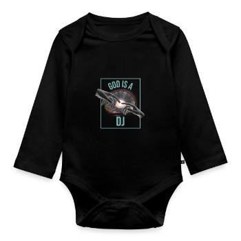 Festival - Organic Longsleeve Baby Bodysuit - black - Front